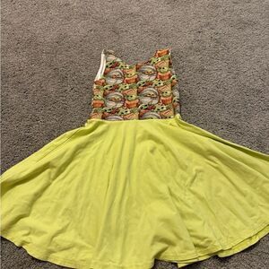 Malia + Kai Star Wars Grogu Baby Yoda Twirl Dress Sz 6